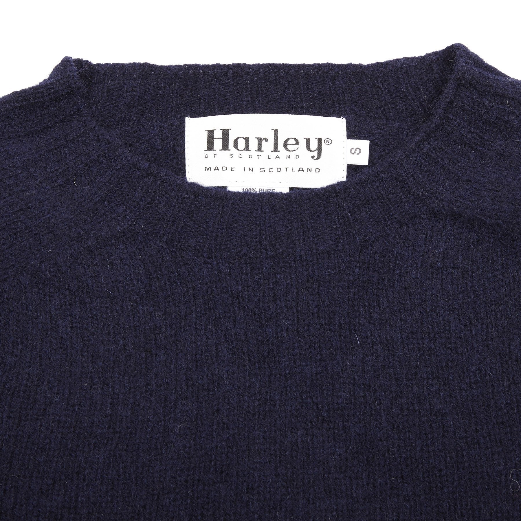Harley Crew-neck Supersoft Shetland Jumper in New Navy