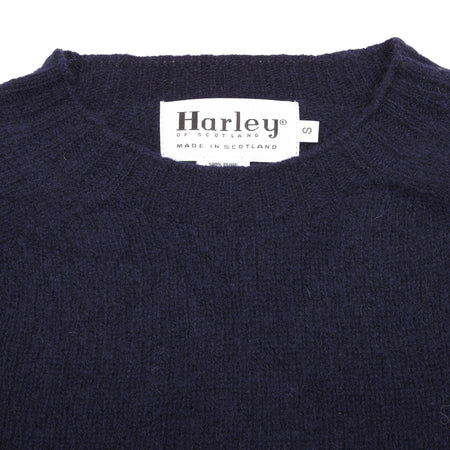 Harley Crew-neck Supersoft Shetland Jumper in New Navy