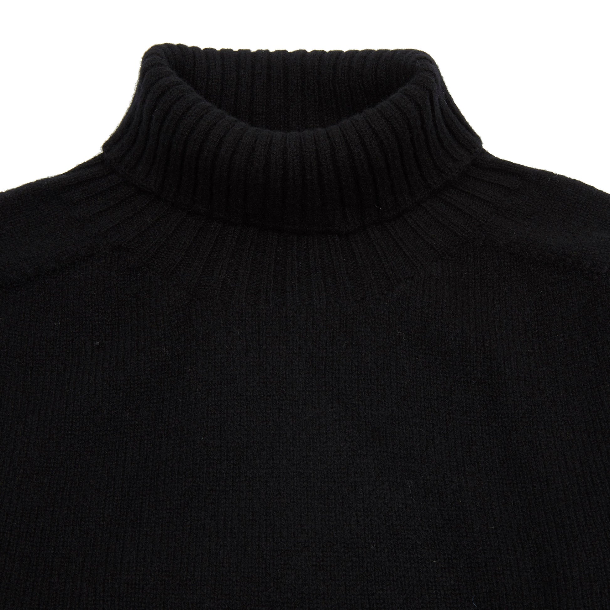 Harley Roll-Neck Lambswool Jumper in Black