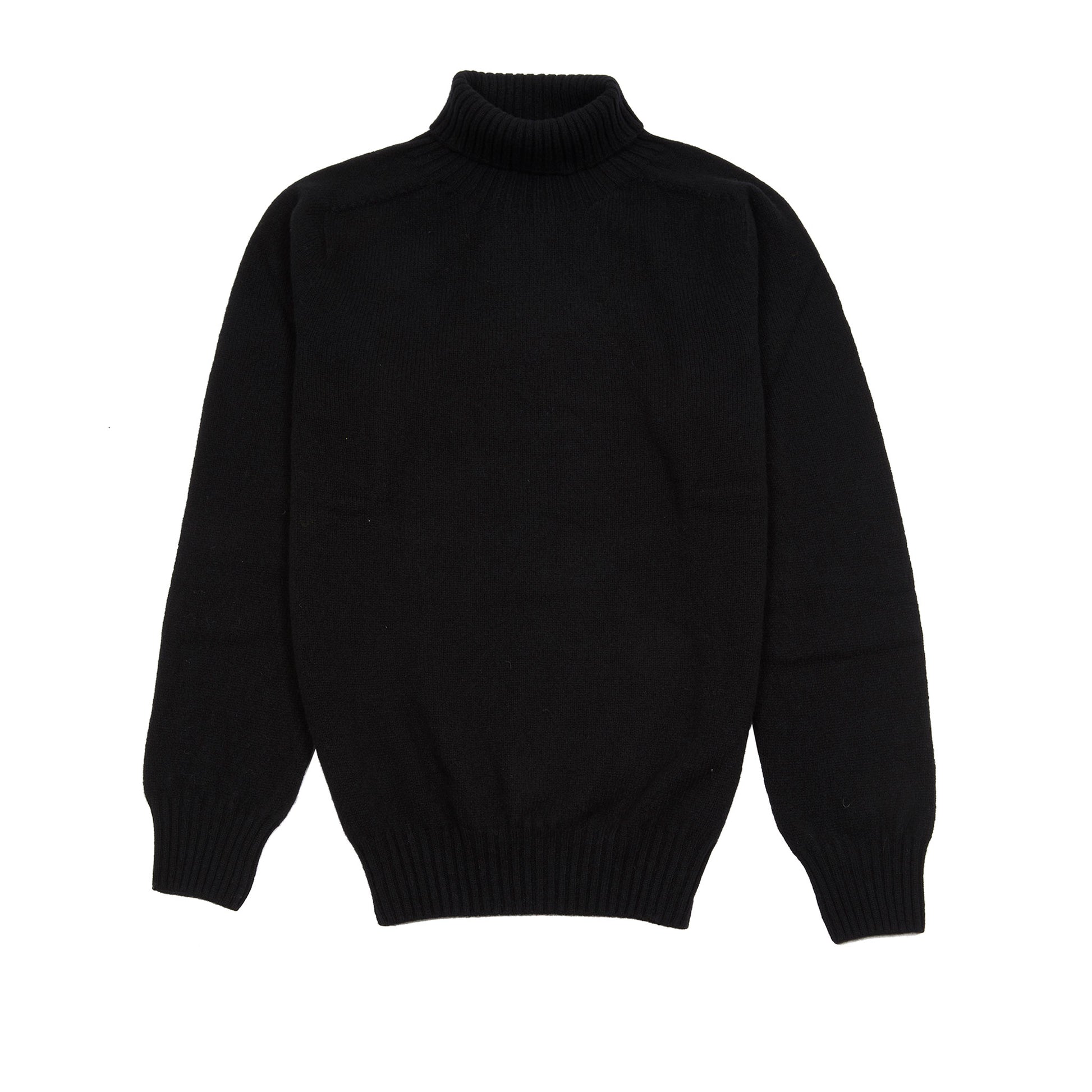 Harley Roll-Neck Lambswool Jumper in Black