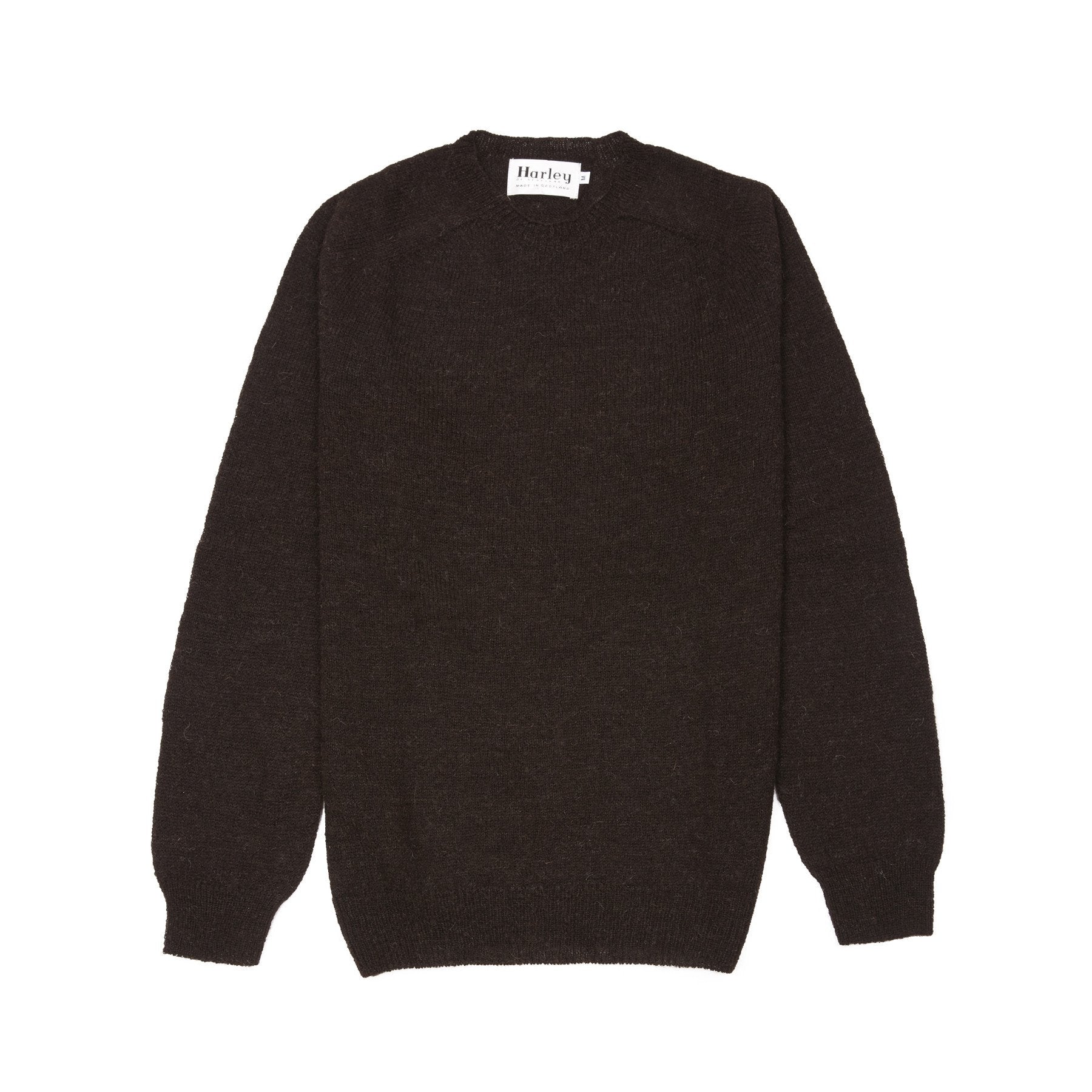 Harley Crew-neck Voe True Shetland Jumper in Black