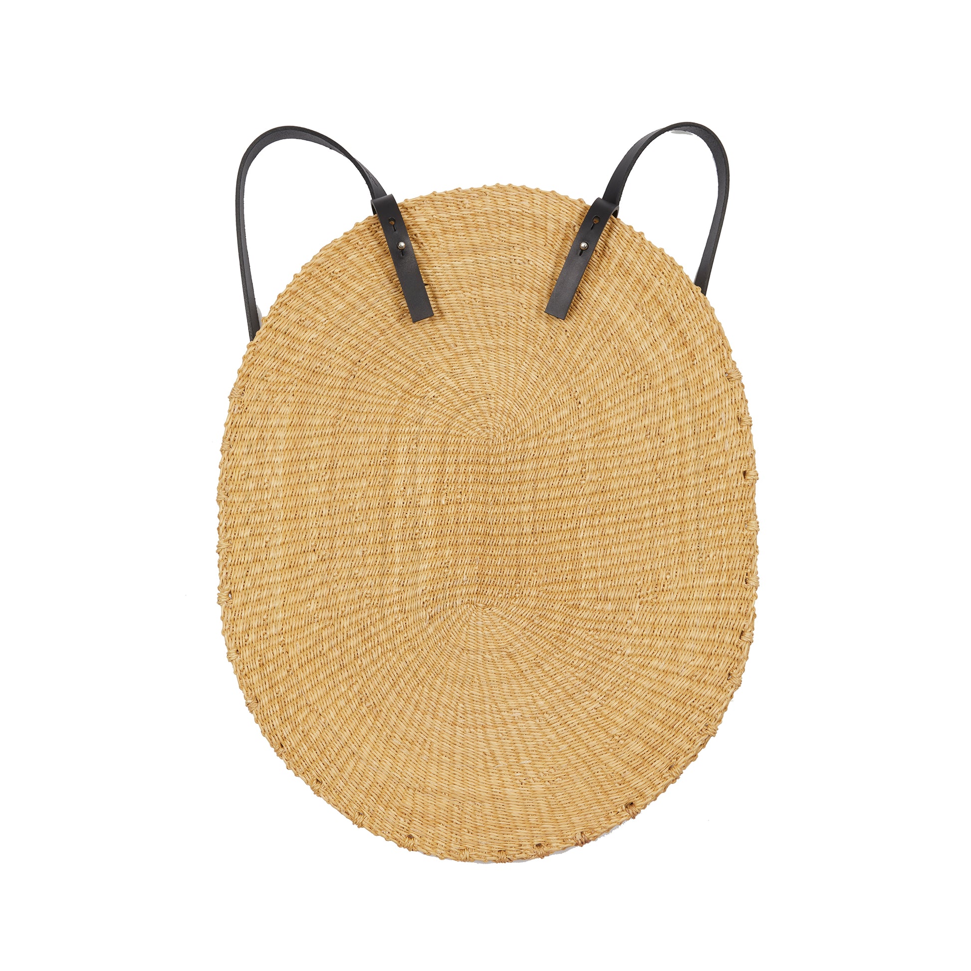 Ines Bressand No9 Oval Backpack in Natural Black