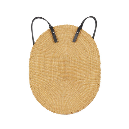 Ines Bressand No9 Oval Backpack in Natural Black