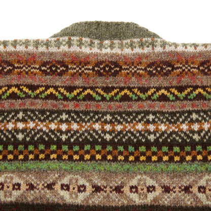 Jamieson's Fair Isle Slipover in Moss Green