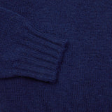 Jamieson's Crew-neck Shetland Jumper in Eclipse Blue