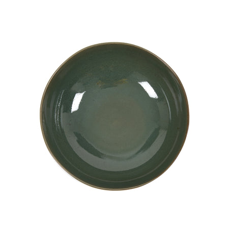 Keramische Werkstatt Margaretenhöhe Hand Thrown Stoneware Salad Bowl in Dark Green