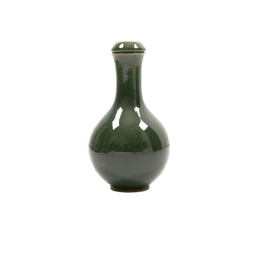 Keramische Werkstatt Margaretenhöhe Hand Thrown Large Stoneware Bottle in Dark Green