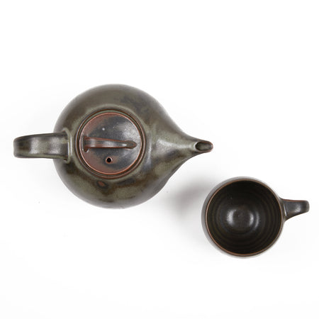 Keramische Werkstatt Margaretenhöhe Large Hand Thrown Stoneware Teapot in Black Nr. 36