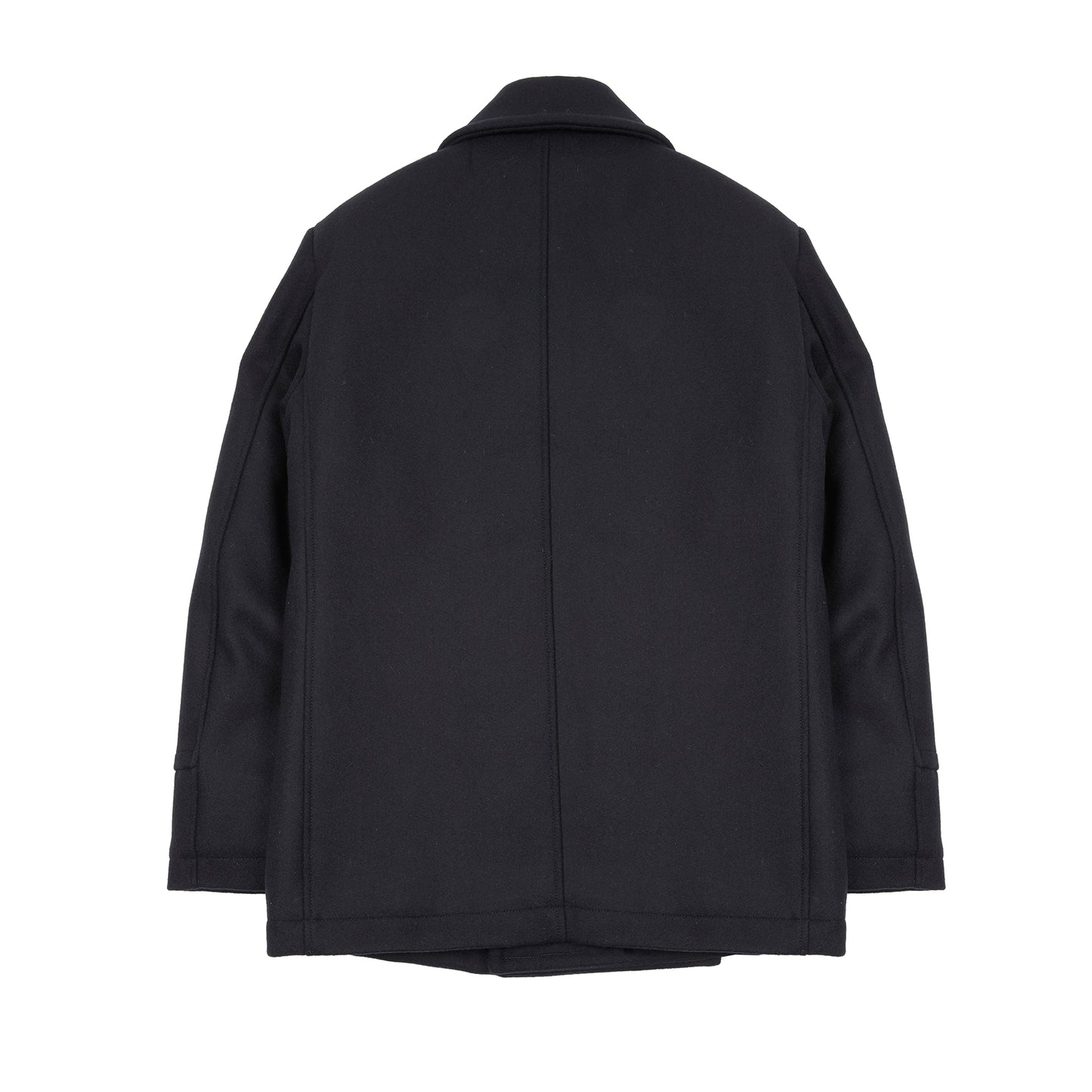 Manifattura Ceccarelli New Wool Pea Coat in Navy