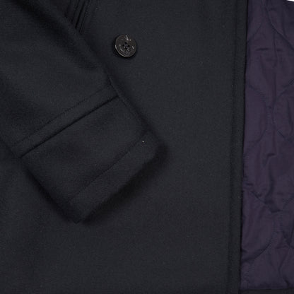 Manifattura Ceccarelli New Wool Pea Coat in Navy