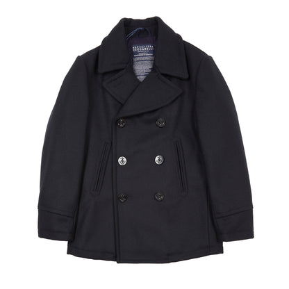 Manifattura Ceccarelli New Wool Pea Coat in Navy