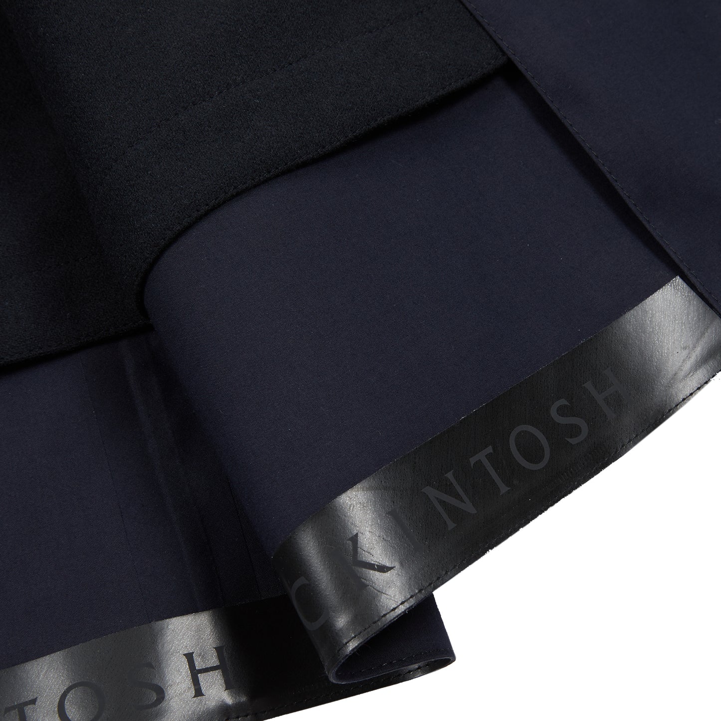 Mackintosh Dunoon GR-1002D Bonded Cotton Raincoat with Wool Liner in Navy