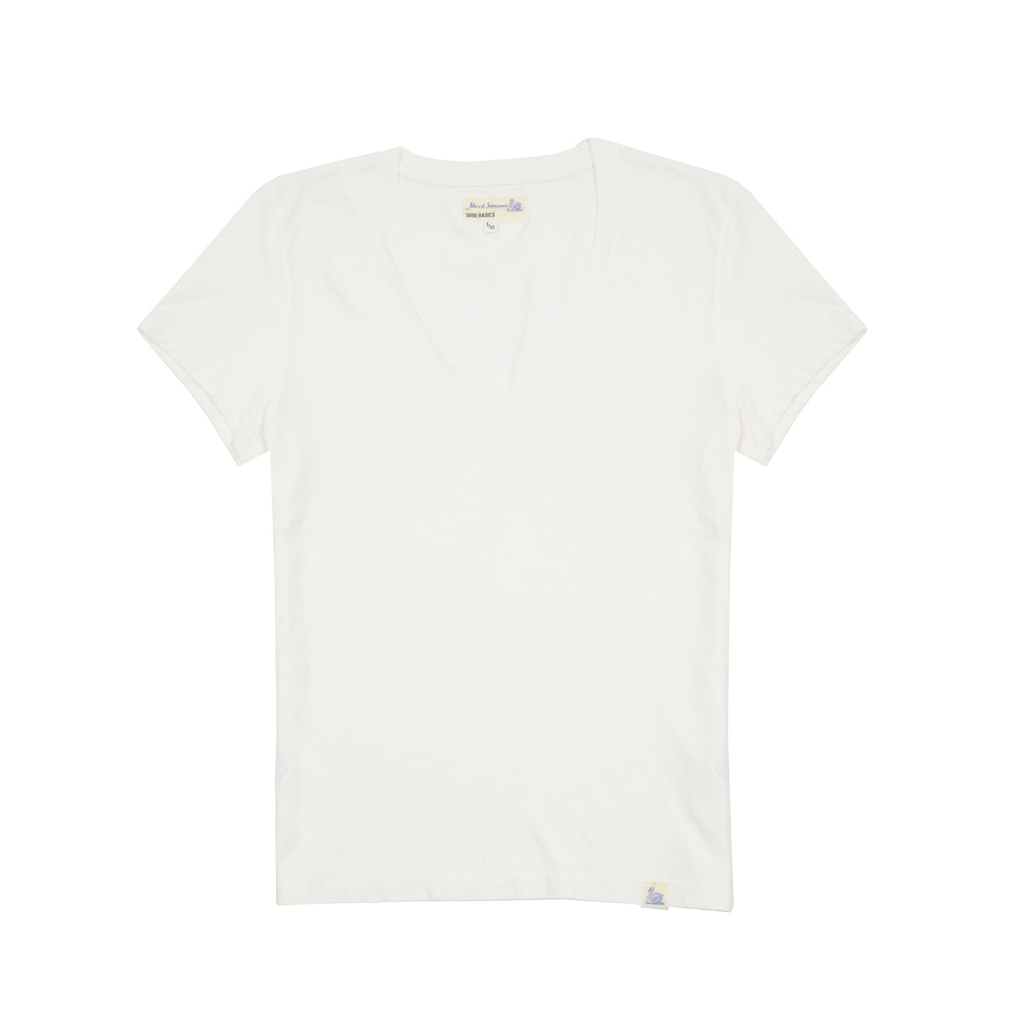 Merz b Schwanen Women's V-neck T-shirt in White