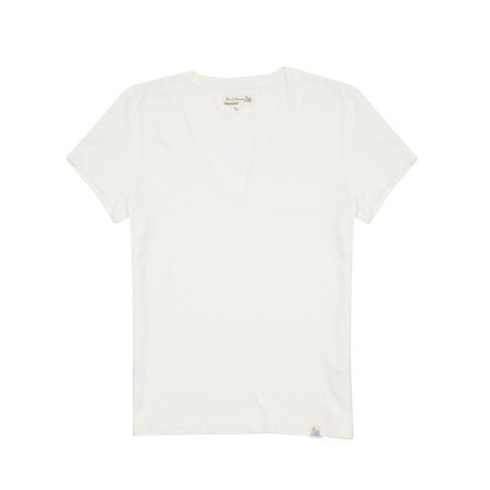 Merz b Schwanen Women's V-neck T-shirt in White