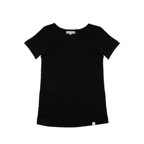 Merz b Schwanen Women's Maco Imit Short Sleeve T-shirt in Deep Black
