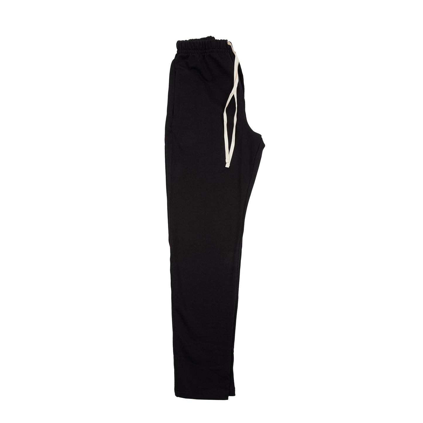 Merz b Schwanen 3S50.99 GOOD ORIGINALS men's sweat pants open leg with fly | deep black PRIMA STRONG 3-THREAD | 100% CO organic