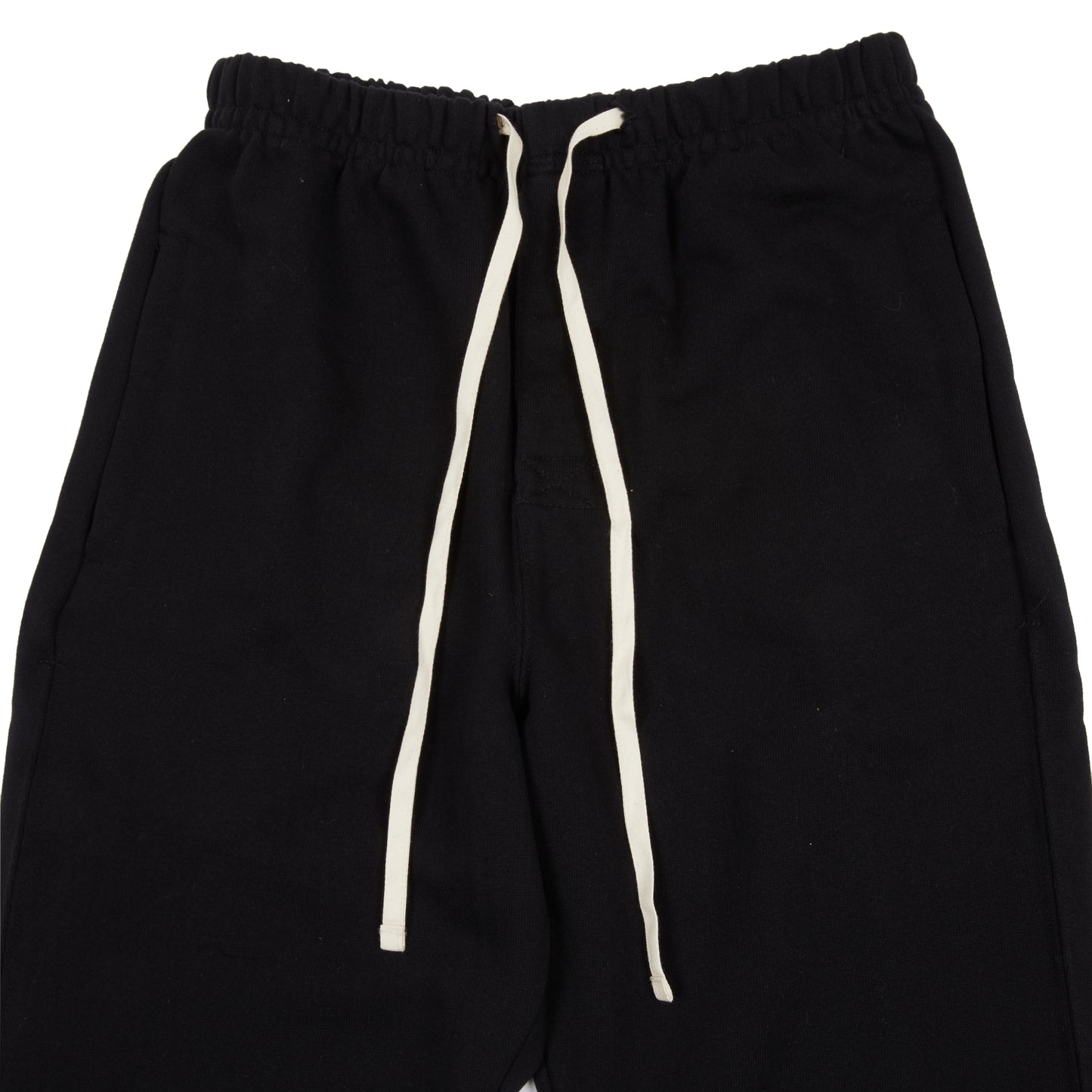 Merz b Schwanen 3S50.99 GOOD ORIGINALS men's sweat pants open leg with fly | deep black PRIMA STRONG 3-THREAD | 100% CO organic