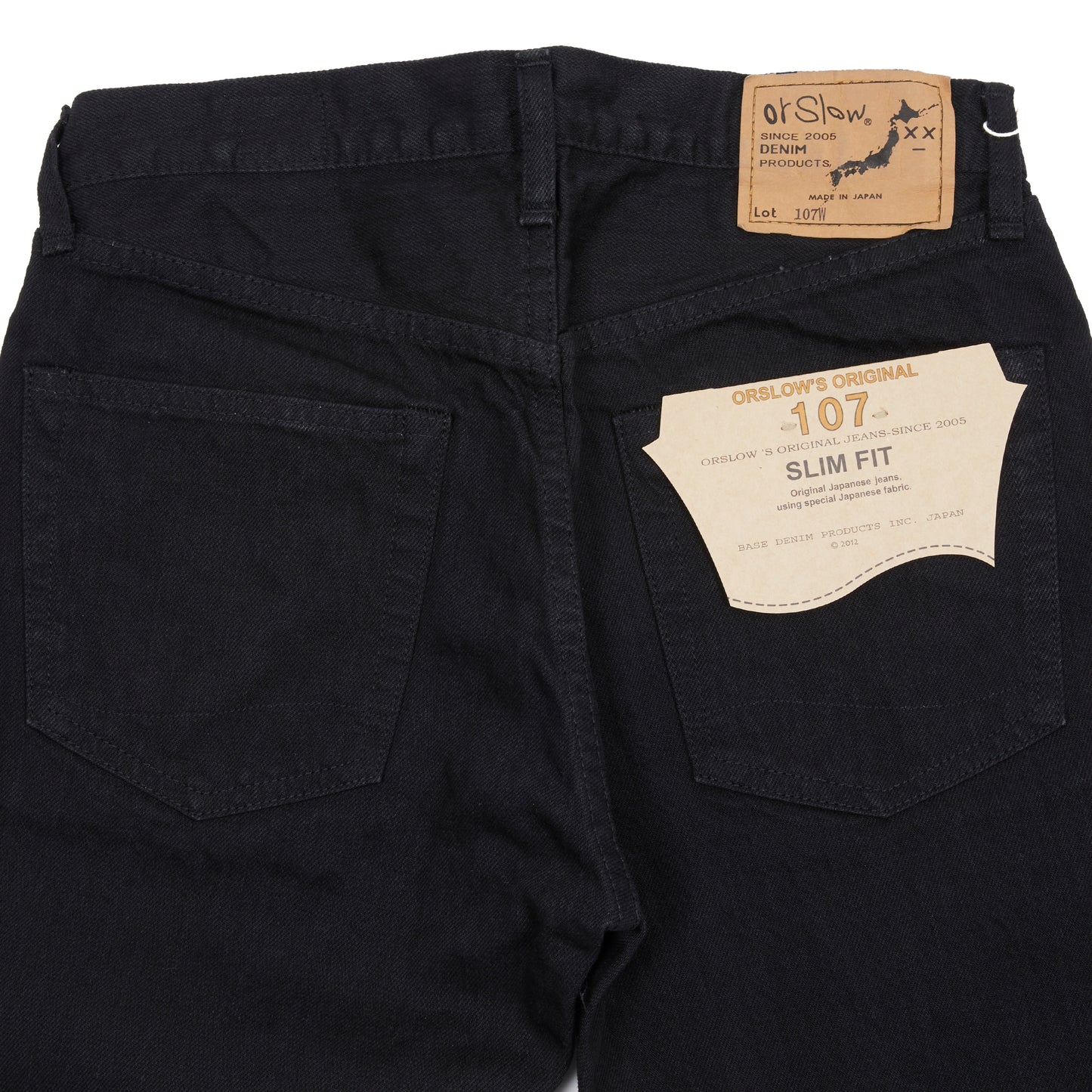 Orslow 107 Ivy Slim Fit Black Denim Jeans