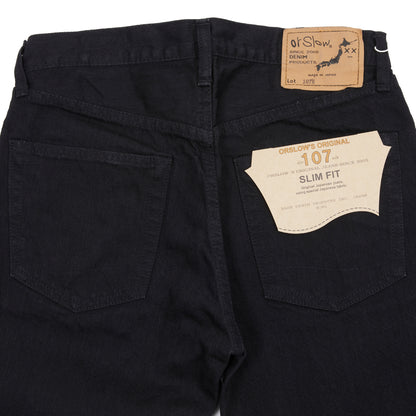 Orslow 107 Ivy Slim Fit Black Denim Jeans