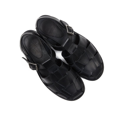 Paraboot Women's Iberis Chasse Sandals in Noir