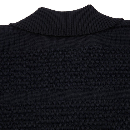 SNS Herning Fisherman Short Zip Sweater in Navy