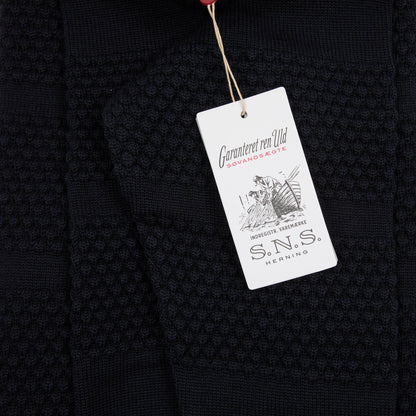 SNS Herning Fisherman Short Zip Sweater in Navy