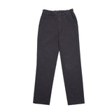 Sage De Cret Cotton/Hemp Tapered Pants in Navy. Feature elasticated waist with self fabric belt loops, zip front with single button closure, two front angled hip pockets and two back welt pockets with tuckable pocket flaps. Comfortable fit with tapered leg in cotton and hemp blend weather cloth. Garment dyed.   76% cotton / 24% hemp.  Made in Japan.