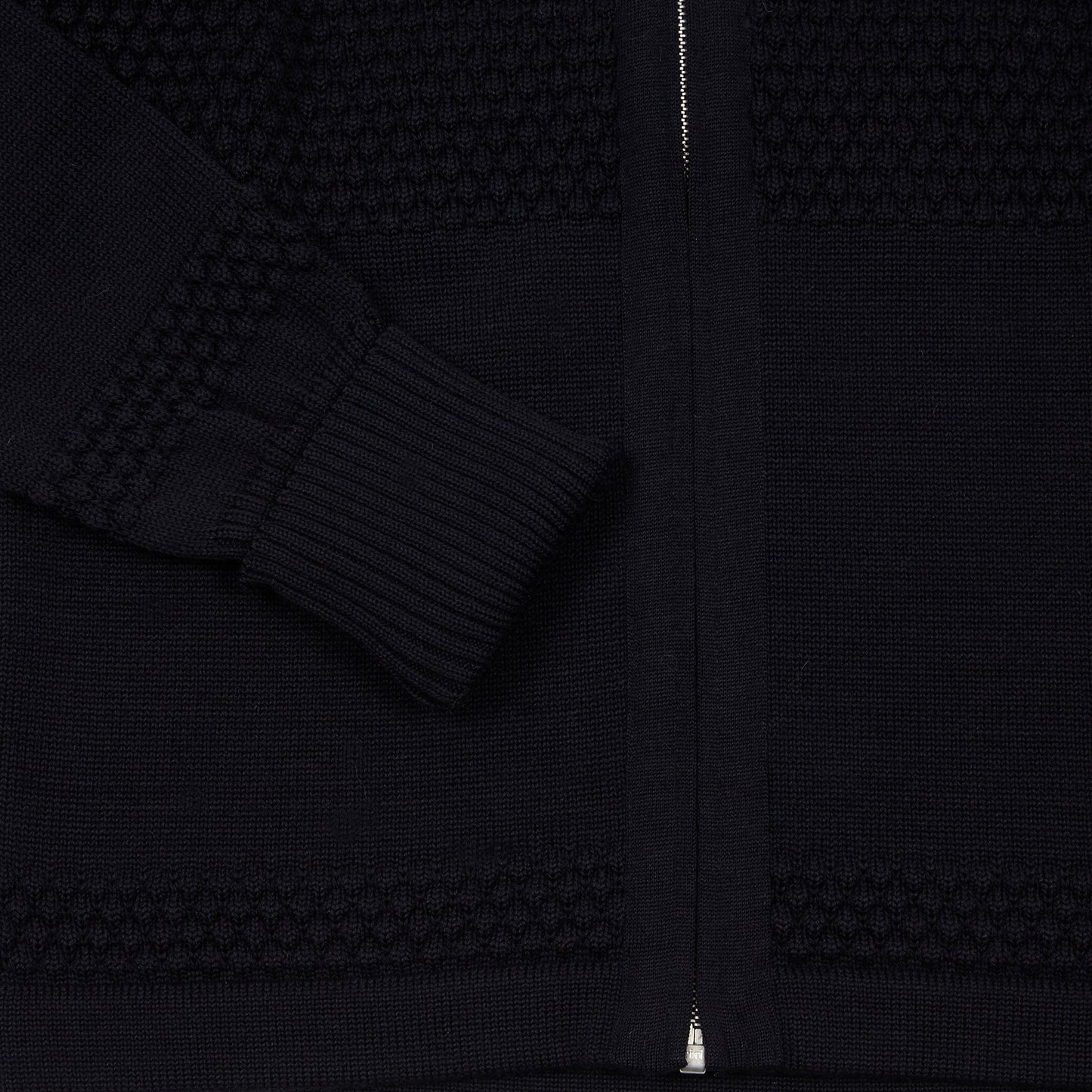 SNS Herning Fisherman Full Zip Jumper in Navy