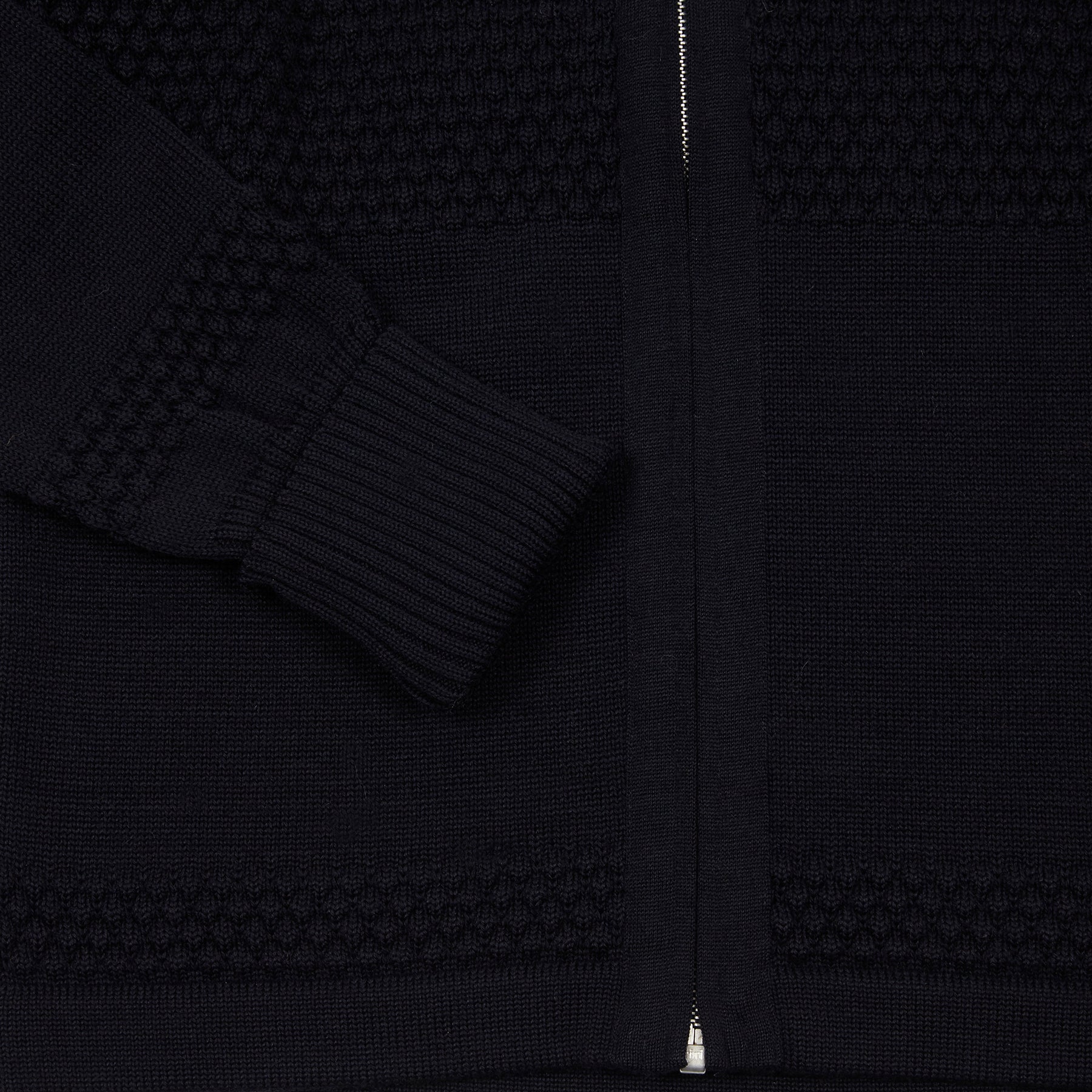SNS Herning Fisherman Full Zip Jumper in Navy