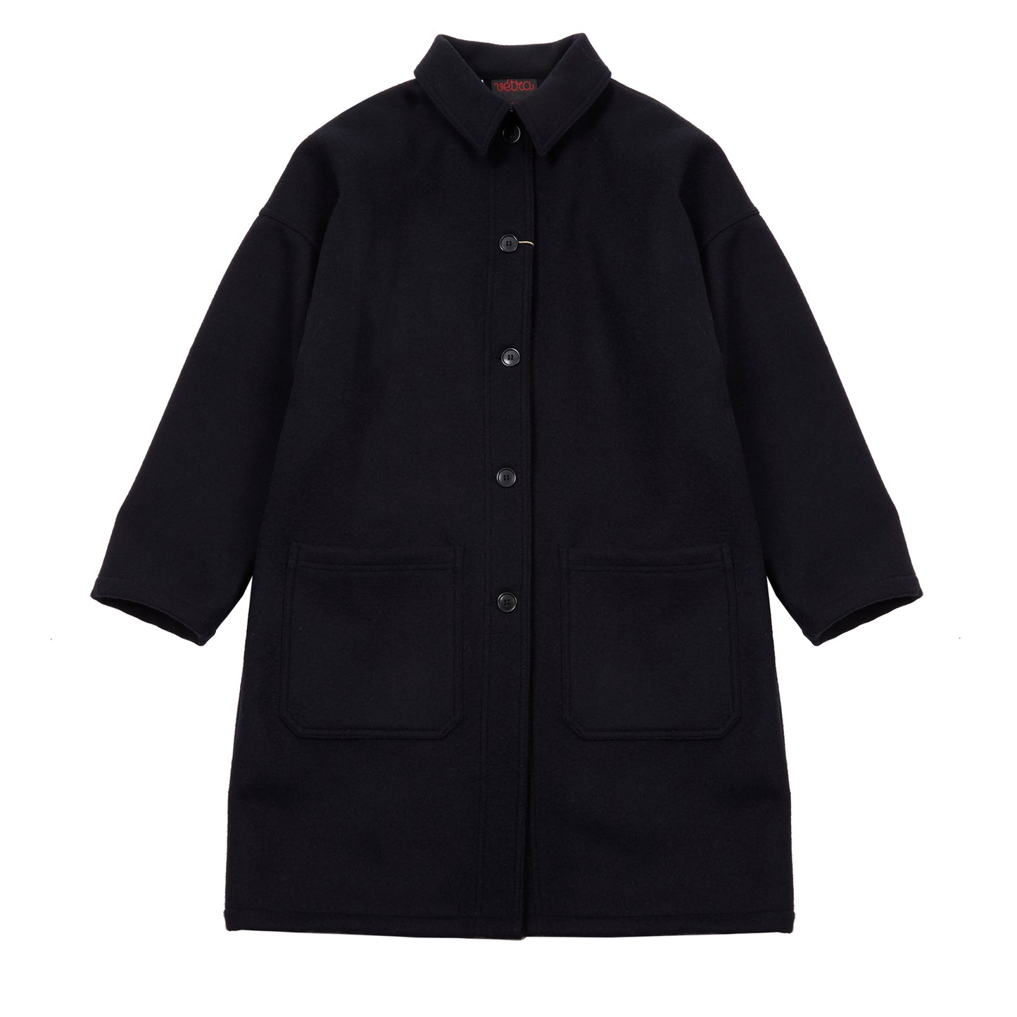 Vetra Women's 3E55/2106F Soft Wool Melton Coat in Navy