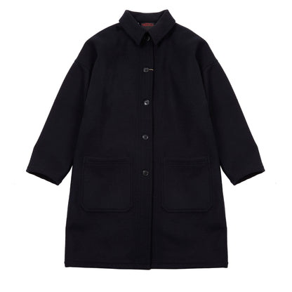 Vetra Women's 3E55/2106F Soft Wool Melton Coat in Navy