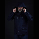 Mackintosh Anstruther Bonded Cotton Field Jacket in Navy