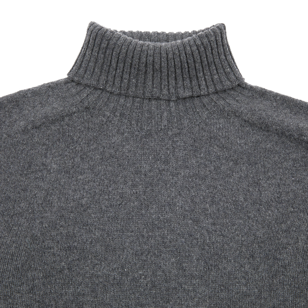Harley Roll-Neck Geelong Lambswool Jumper in Derby Grey