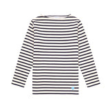 Orcival Unisex Long Sleeve Marinière T-shirt in Ecru and Marine